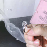 Sparkling 2ct Round CZ Wedding Ring Bridal Engagement Jewelry Gift