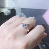 Sparkling 2ct Round CZ Wedding Ring Bridal Engagement Jewelry Gift