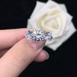 Silver Zircon Stone Engagement Ring for Women