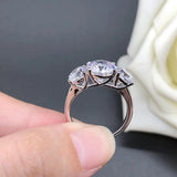 Silver Zircon Stone Engagement Ring for Women
