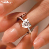 Heart Rings for Women Wedding Engagement Bridal Jewelry