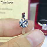 18K Round Cubic Zircon Ring for Women Classic Wedding Ring