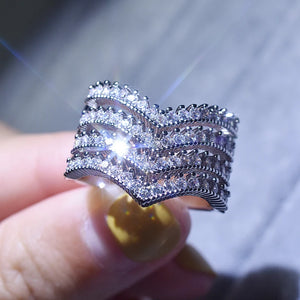 AAA+ Zircon Wedding Rings for Women Bridal Engagement Jewelry Gift