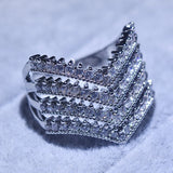 AAA+ Zircon Wedding Rings for Women Bridal Engagement Jewelry Gift
