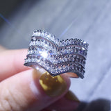 AAA+ Zircon Wedding Rings for Women Bridal Engagement Jewelry Gift