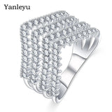 AAA+ Zircon Wedding Rings for Women Bridal Engagement Jewelry Gift