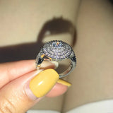 925 Silver Cubic Zirconia Wedding Engagement Ring