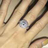 925 Silver Cubic Zirconia Wedding Engagement Ring