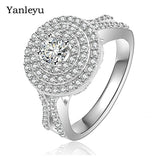 925 Silver Cubic Zirconia Wedding Engagement Ring