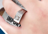 Men's 925 Silver CZ Wedding Ring Engagement Jewelry