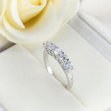 CZ Thin Finger Rings Set of 5 Tibetan Silver Stylish Women Accessories