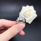 Zircon CZ Men's Wedding Ring Tibetan Silver Accessory