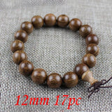Yanqi 6-20mm Wood Sandalwood Prayer Beads Elastic Bracelet Men Jewelry