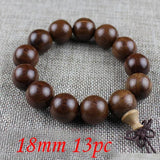 Yanqi 6-20mm Wood Sandalwood Prayer Beads Elastic Bracelet Men Jewelry