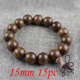 Yanqi 6-20mm Wood Sandalwood Prayer Beads Elastic Bracelet Men Jewelry
