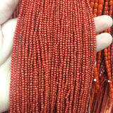 Yanqi Sardine Red Coral Seed Beads Faceted Bucket Beads for Jewelry Making DIY