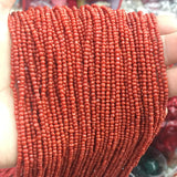 Yanqi Sardine Red Coral Seed Beads Faceted Bucket Beads for Jewelry Making DIY