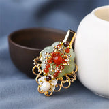 Yanting Ethnic Flower Hair Clip Freshwater Pearl Decoration Hairgrips