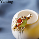 Yanting Ethnic Flower Hair Clip Freshwater Pearl Decoration Hairgrips