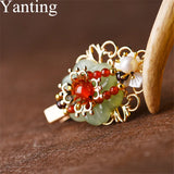 Yanting Ethnic Flower Hair Clip Freshwater Pearl Decoration Hairgrips
