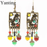 Flower Ethnic Statement Earrings Natural Stone Boho Earring Brincos