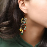 Flower Ethnic Statement Earrings Natural Stone Boho Earring Brincos