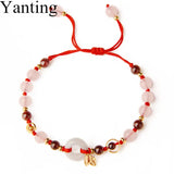 Natural Stone Garnet Women Girls Bracelet Adjustable Size Ethnic Bracelet