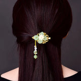 Yanting Glass Glazed Flower Hair Claw Ethnic Hairpin Clip Gift For Women