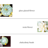 Yanting Glass Glazed Flower Hair Claw Ethnic Hairpin Clip Gift For Women