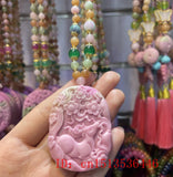 Yanyuan Agate Jade Flower Fox Pendant Necklace