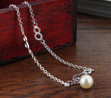 Personalized Pearl Sterling Silver Bracelet for Boys