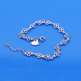 925 Silver Flower Lady Bracelet Minimalist Jewelry Gift