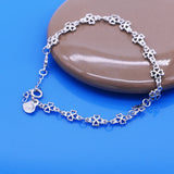 925 Silver Flower Lady Bracelet Minimalist Jewelry Gift