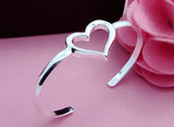 925 Sterling Silver Lady Delicate Hollow Bracelet Jewelry Silver Love