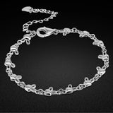 Solid 925 Sterling Silver Rabbit Bracelet Chain Charm Cuff Bracelet