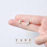 Yasu 925 Sterling Silver Moon Pearl Earrings 18k Plating