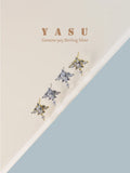 Yasu 925 Silver Crystal Stud Earrings Romantic Sweet Party Wedding Jewelry