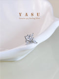 Yasu 925 Silver Crystal Stud Earrings Romantic Sweet Party Wedding Jewelry