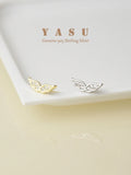 Yasu Angel's Wings Stud Earrings - 925 Sterling Silver 14K Plated
