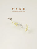 Yasu Angel's Wings Stud Earrings - 925 Sterling Silver 14K Plated