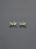 Yasu Angel's Wings Stud Earrings - 925 Sterling Silver 14K Plated