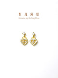 Yasu 925 Silver Diamond Heart Drop Earrings 14k Plated Wedding Jewelry