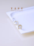 Yasu 925 Sterling Silver Diamond Horseshoe Stud Earrings