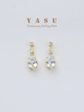 Yasu Silver Drop Water Earrings Sparkling Drop Earrings