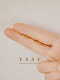 Yasu 925 Sterling Silver Earrings 14K Plated Knot Hoops Fine Party Jewelry