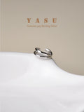 Yasu 925 Silver Earrings Cross Ear Clips Elegant Wedding Party Jewelry