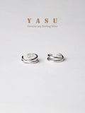 Yasu 925 Silver Earrings Cross Ear Clips Elegant Wedding Party Jewelry