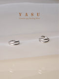 Yasu 925 Silver Earrings Cross Ear Clips Elegant Wedding Party Jewelry