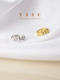 Yasu 925 Silver Plum Blossom Round Earrings Hip Hop Party Jewelry