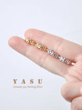 Yasu 925 Silver Plum Blossom Round Earrings Hip Hop Party Jewelry